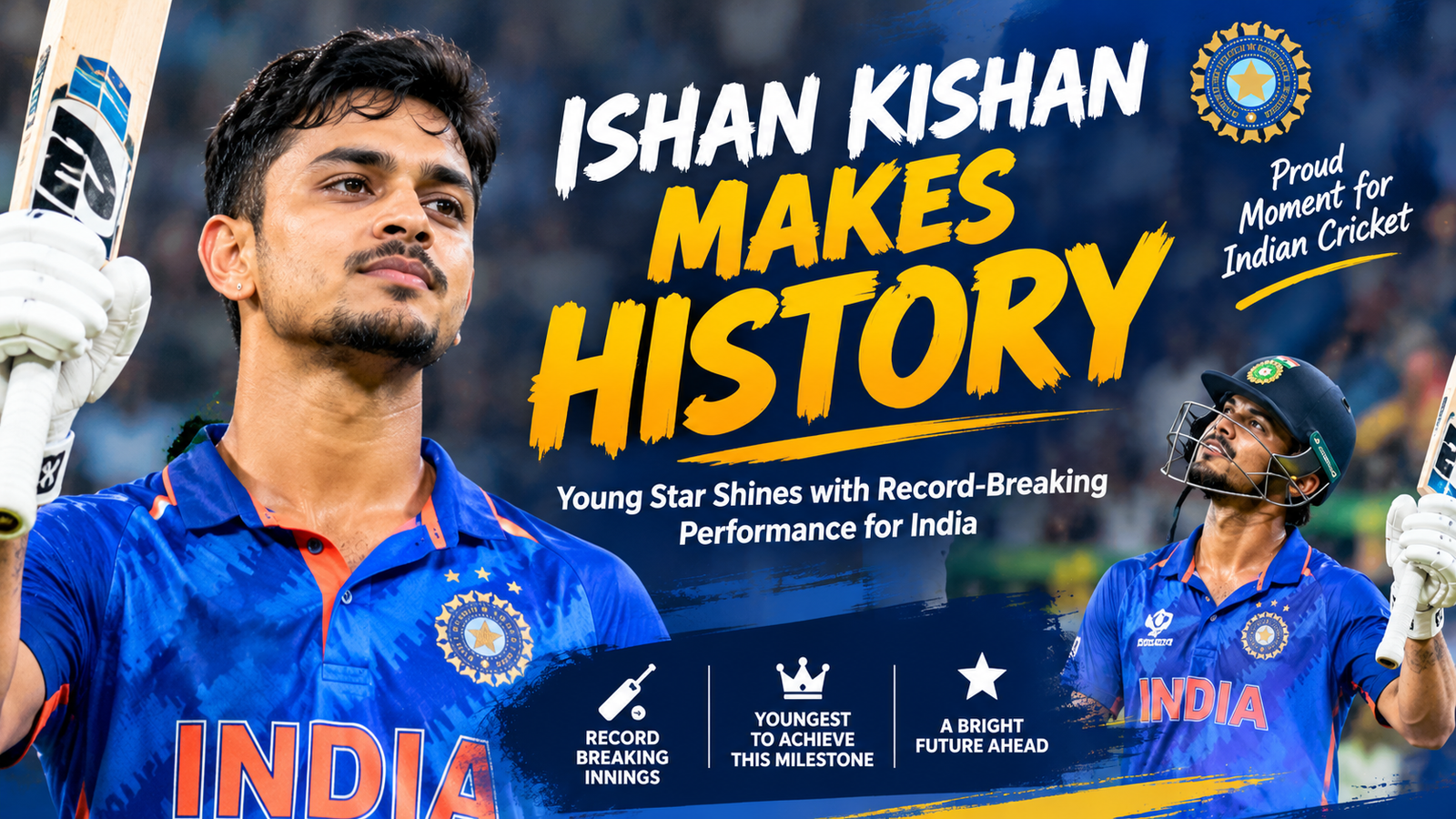 Ishan Kishan makes history in the third ODI