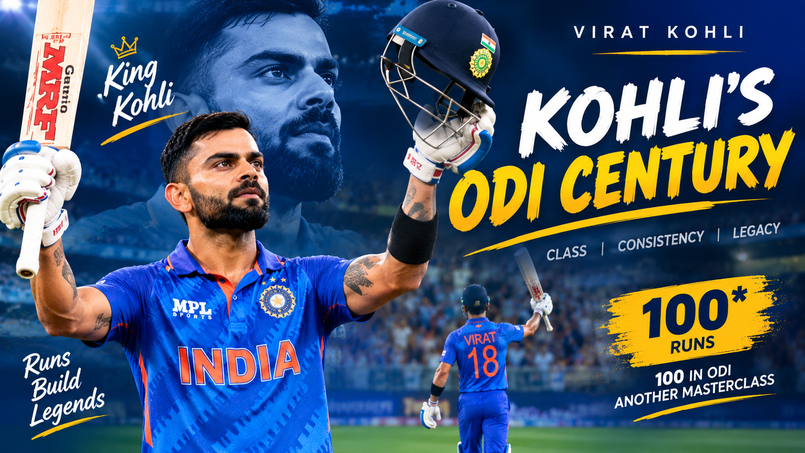 Virat Kohli’s ODI century against Bangladesh